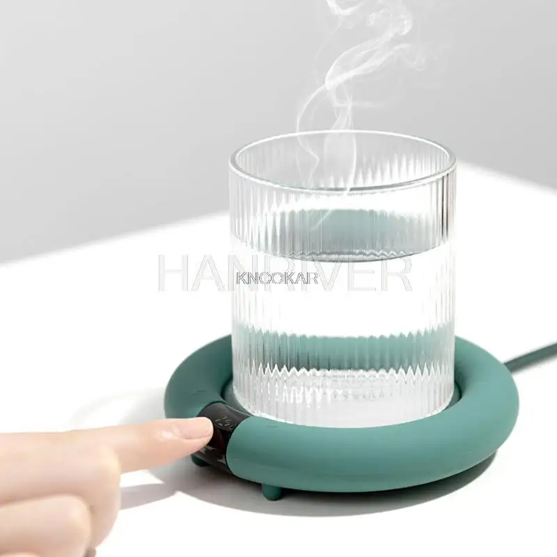 New Creative Coffee Tea Mug Warmer Pad Electric Heating Cup Pad for Home Office 3 Temperatures Adjustable LED Display Gift Idea