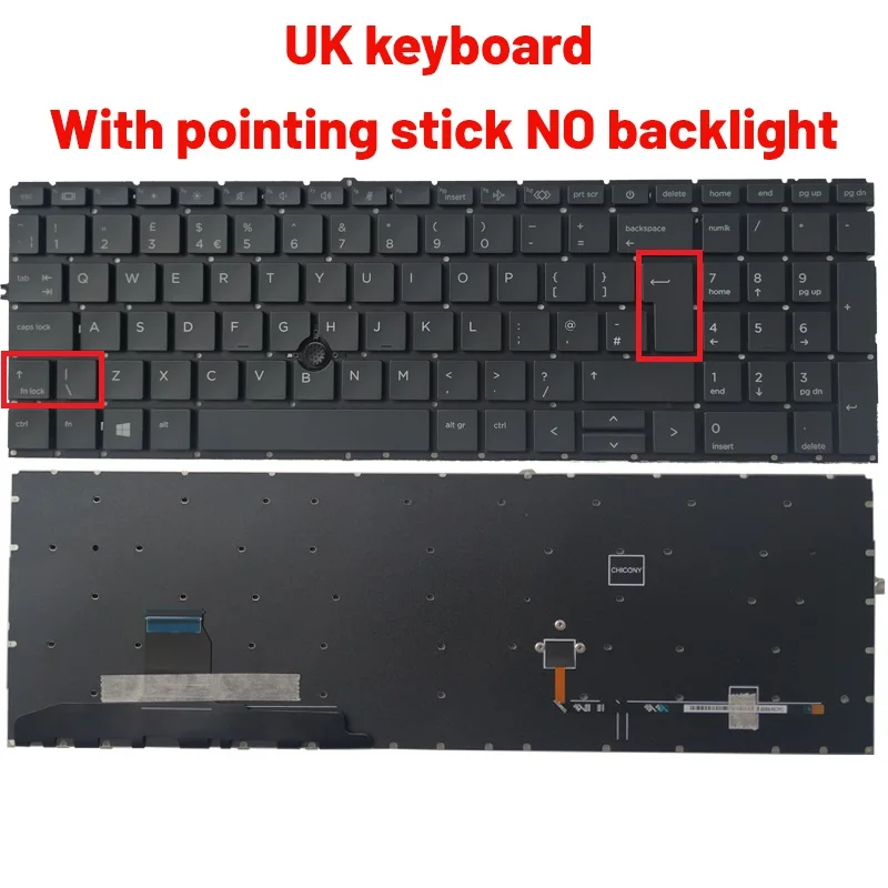 Imagem -04 - Teclado para Notebook hp Elitebook 850 g7 850 g8 855 g7 855 g8 us Brasil Noruega uk Turquia França Arábia Itália e Espanhol Novo