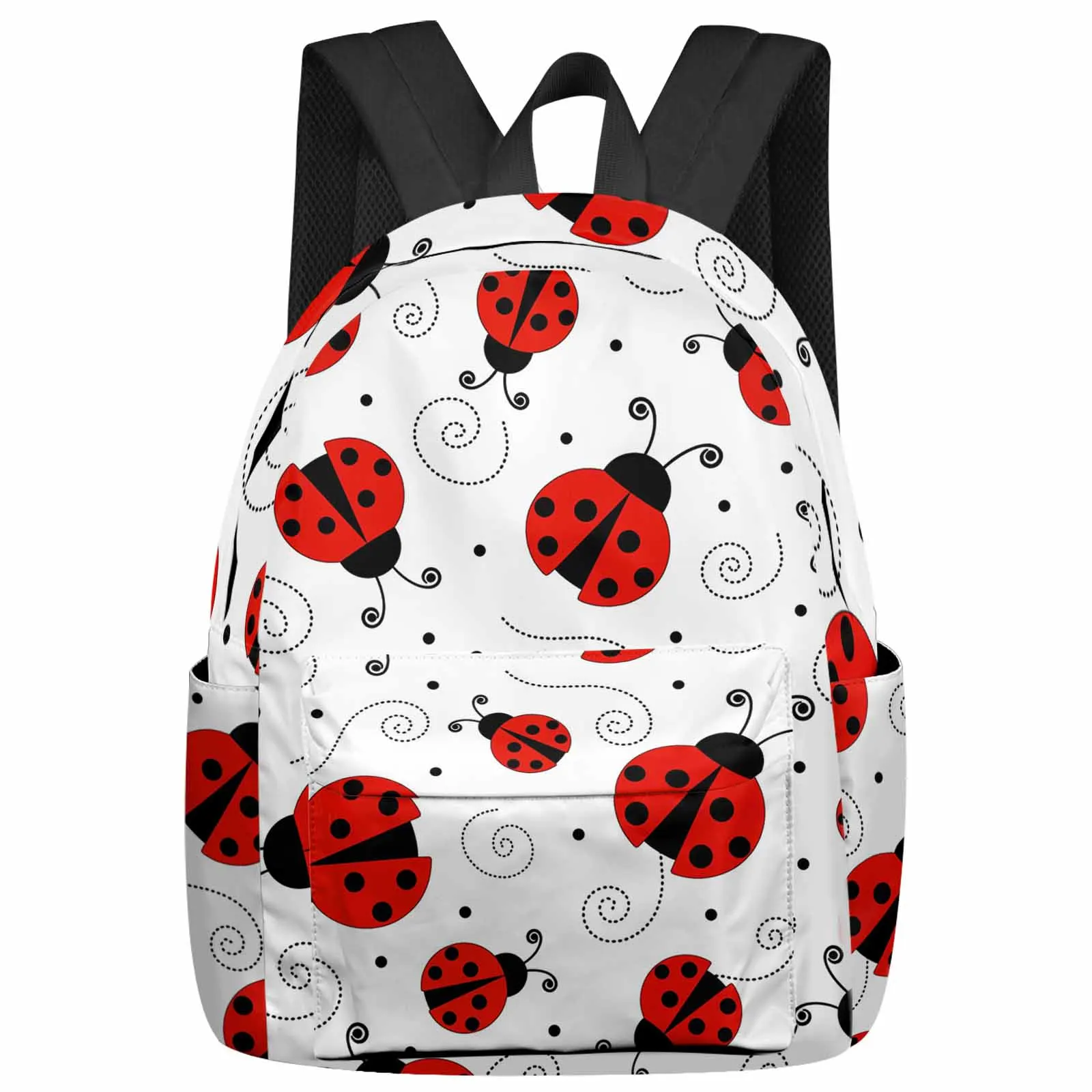 

Country Farmhouse Ladybug Art Backpacks Teenagers Student School Bags Men Women Travel Mochila