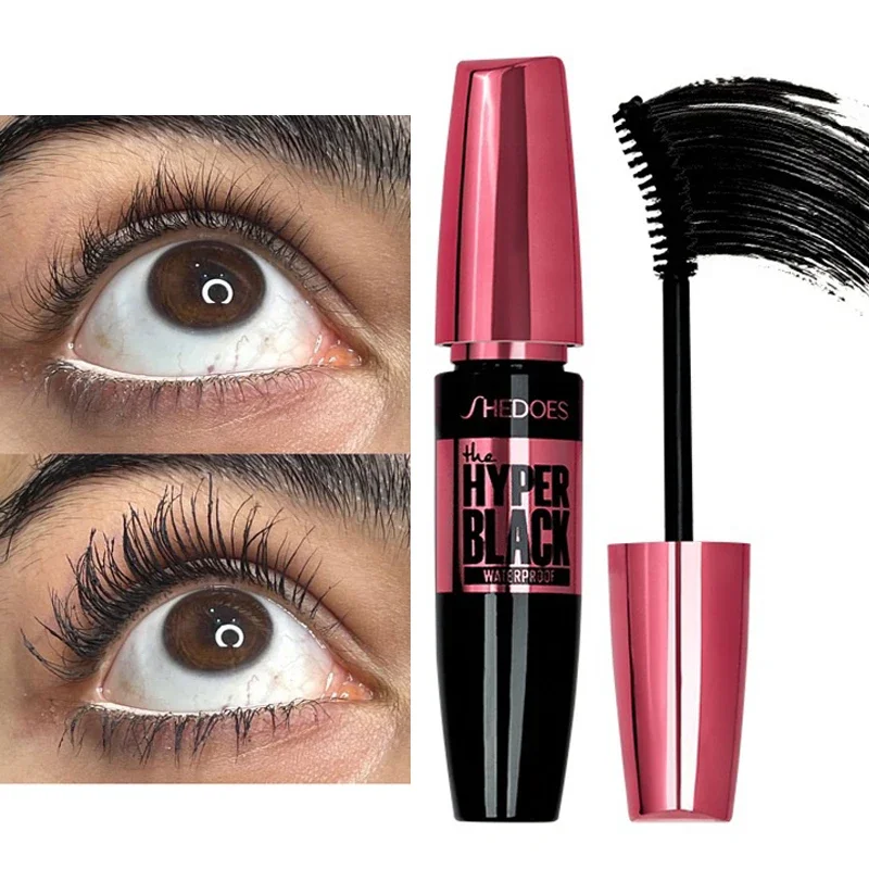 5D Silk Fiber Volume Mascara Waterproof Anti-sweat Quick Dry Black Curling Lengthen Lasting Eyelash Extension Makeup Cosmetics