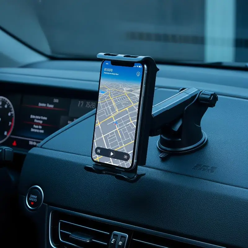 Suporte para Telefone e Tablet para Carro 360 °   Suporte giratório com ventosa para painel de carro, ajustável para uso de GPS em viagens longas