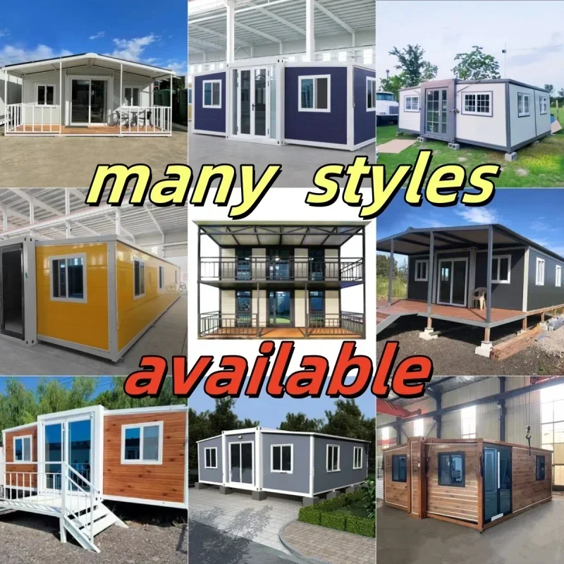 40ft Fold House 2024 Luxury Modern Prefab Villa Insulated Portable Expandable Container 2 Bedroom Mobile Home with Front Balcony