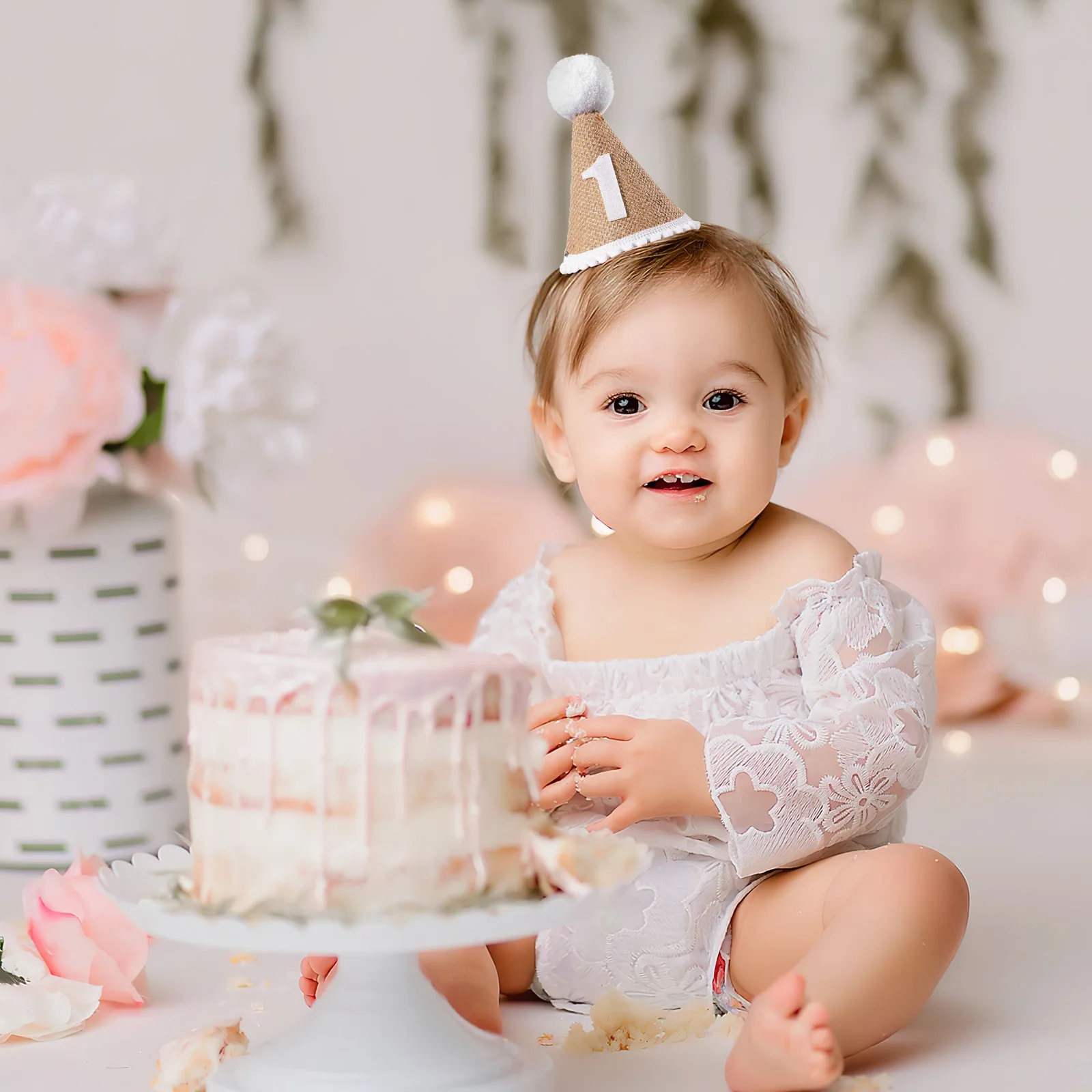 

Decor Birthday Party Hat Headgear s Hats Linen and Novelty for Preschool Dad