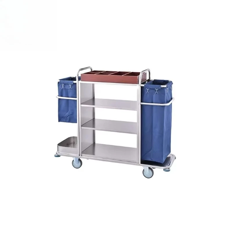 Hotel Carts Work Cart Steel Construction Linen Cart Guesthouse Cleaning Trolley Housekeeping Storage Service Dining Restaurant