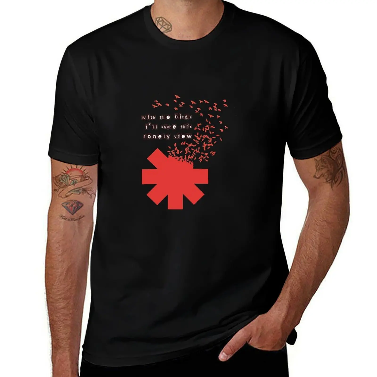 The Red Birds T-Shirt Fashion Casual Short Sleeve T-Shirt