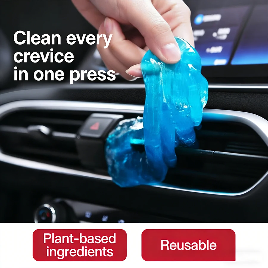 Car Cleaning Soft Glue, Interior Cleaning for Crevices and Mud, Dust Cleaning Adhesive, Keyboard Cleaning Adhesive