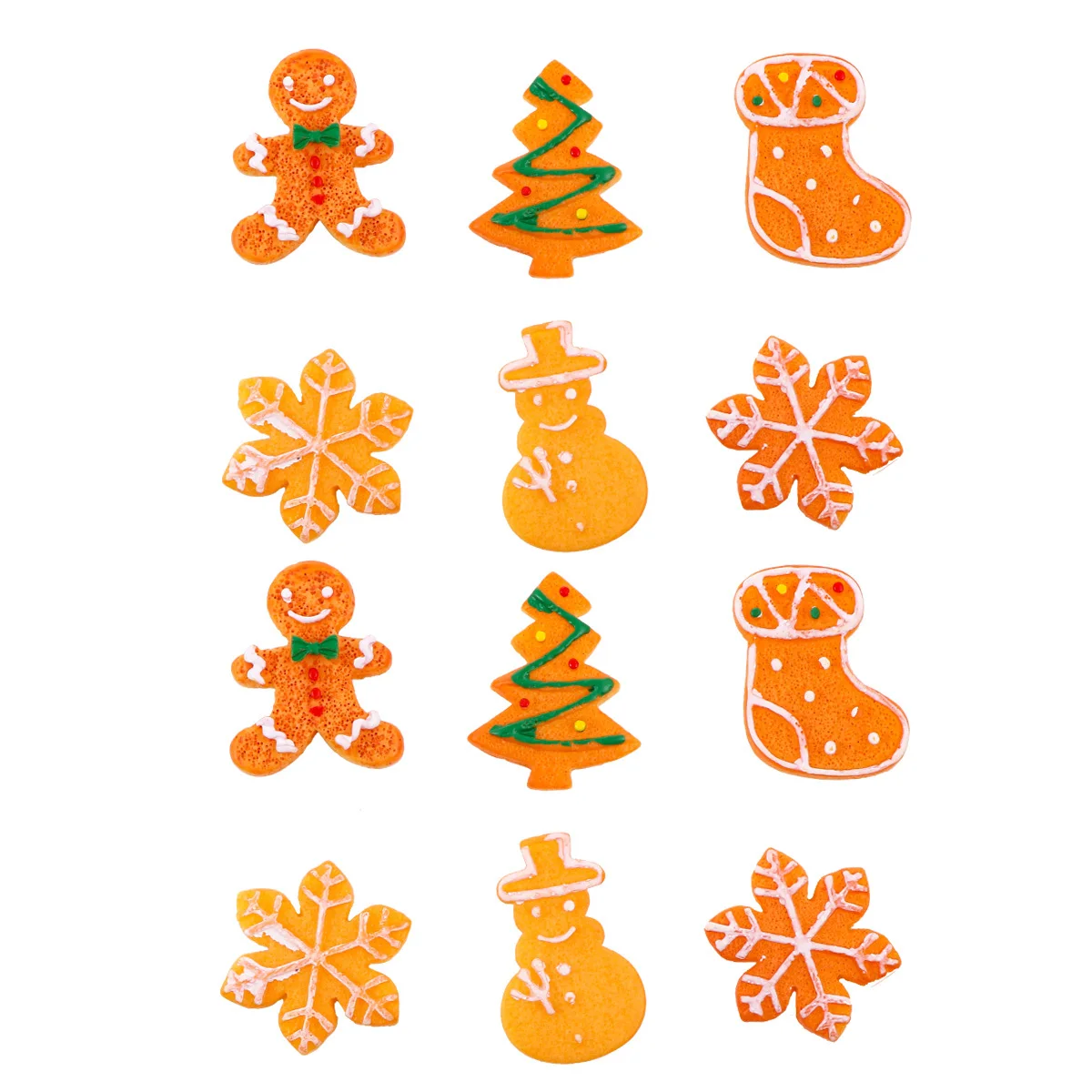 50 pezzi di ciondoli in resina assortiti di Natale fai da te portachiavi collana creazione di gioielli accessori decorativi creativi