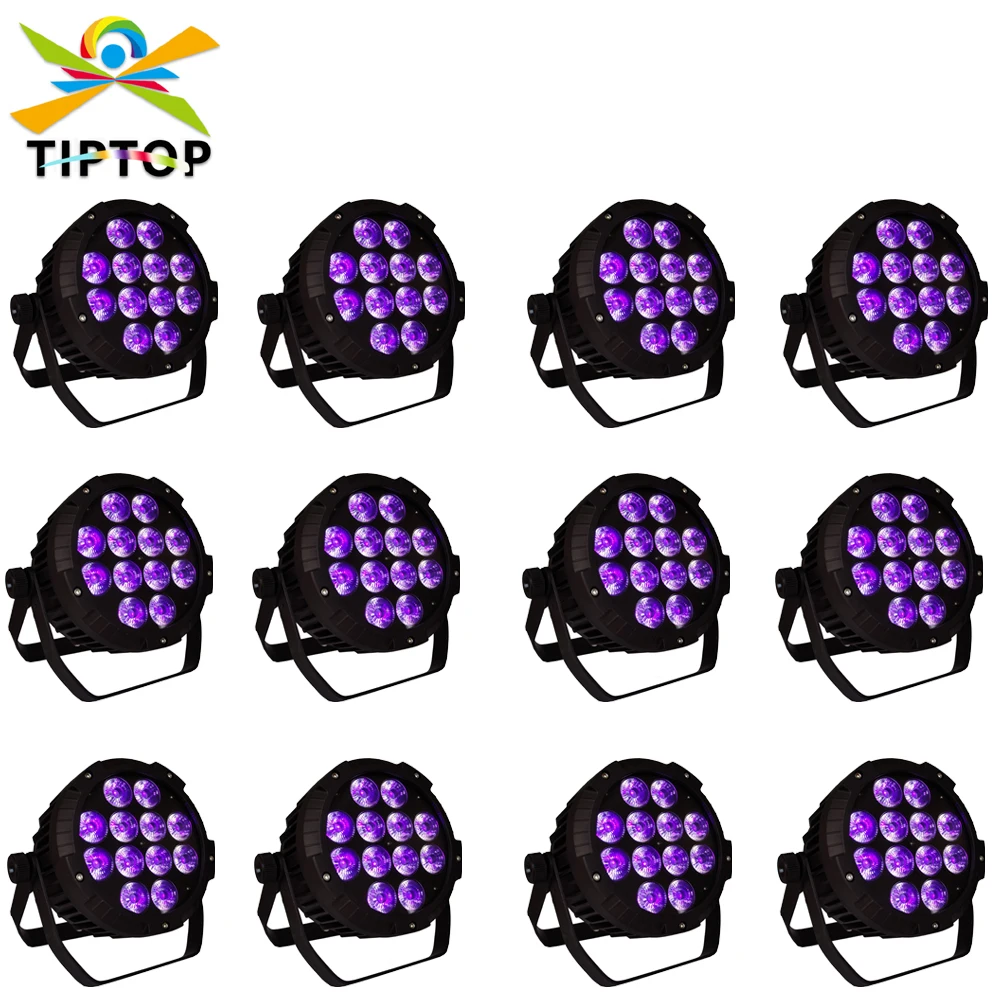 

China Stage Light Factory 12 Unit 12x18W RGBWA Black Light 6in1 Par LED IP65 Waterproof Par Stage Flood Building Par Lighting