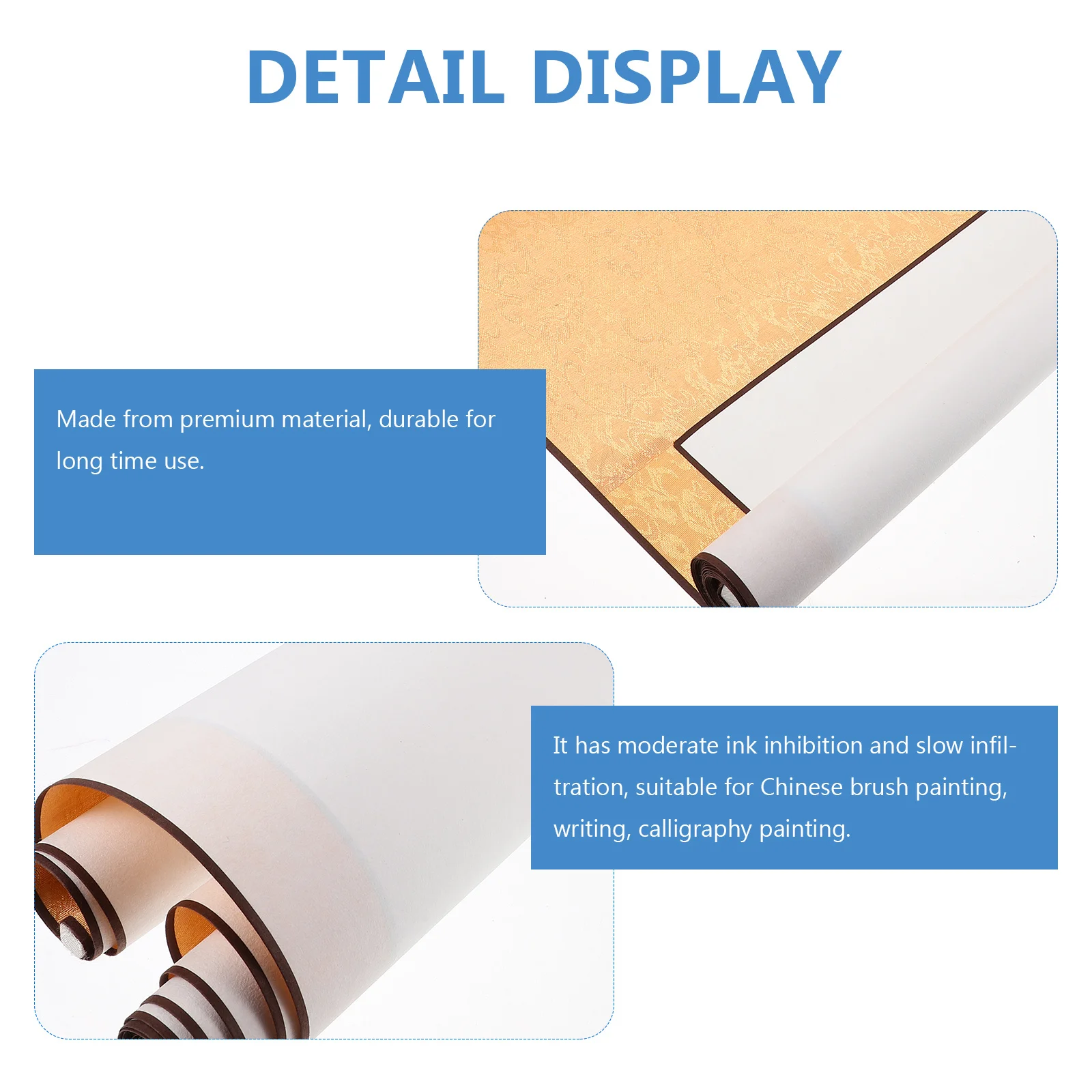 

1pc Chinese Scroll Paper For Calligraphy Painting Premium Rice Art Diy Kids Painting Scroll Suitable Watercolor Work