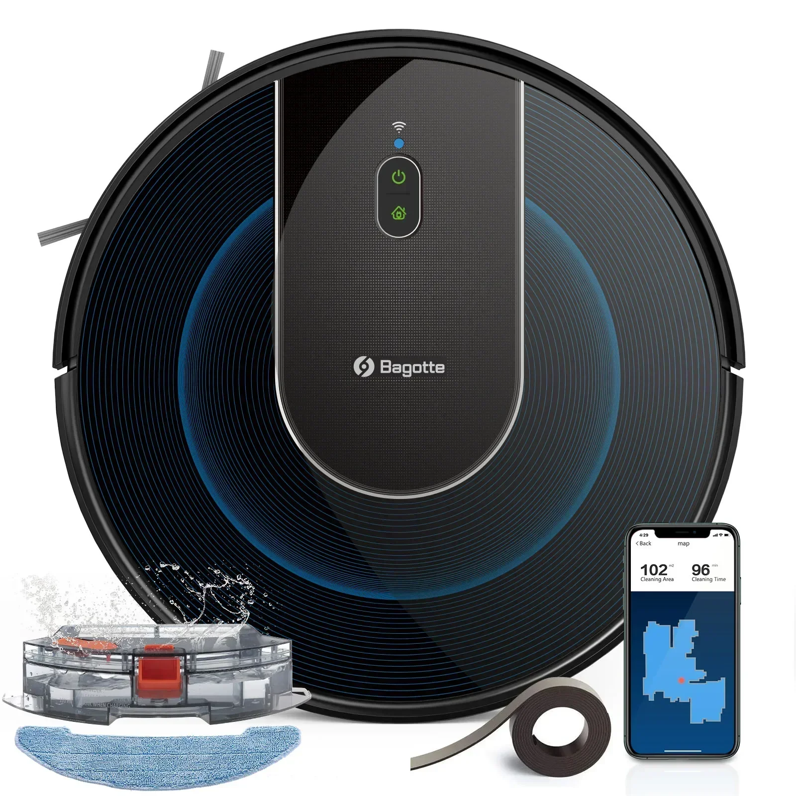 

New Arrival Intelligent Self Cleaning Random Aspiradora Electric Wireless Automatic Sweeping Mopping Cleaning Robot Vacuums