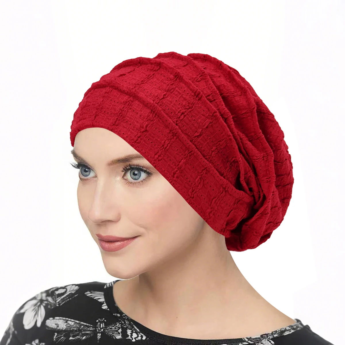 Nowa damska miękka elastyczna czapka beanie, czapka chemo, jednolita czapka typu bonnet, wewnętrzne hidżaby, czapka muzułmańska, chusta na głowę, turban damski.