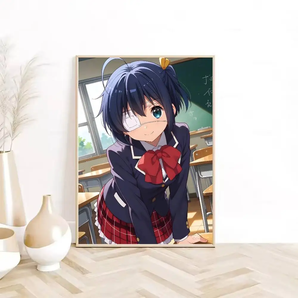 أنيمي الحب Chunibyo الأوهام الأخرى تاكاناشي ريكا ملصق ذاتية اللصق الفن ورق مقاوم للماء ملصق جدار غرفة المقهى