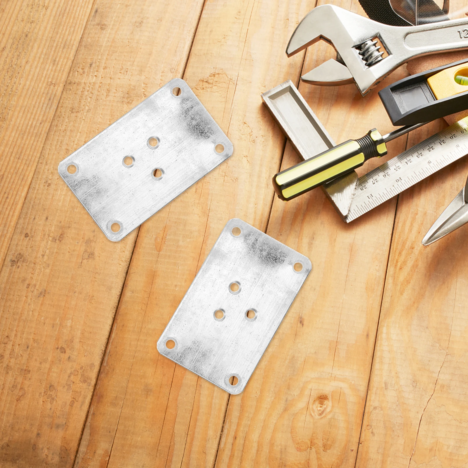 

5pcs Leg Attachment Plates Heavy Duty Table Leg Mounting Hardware For Chairs Sofa Cabinet Repair Flat Mounting Plates For