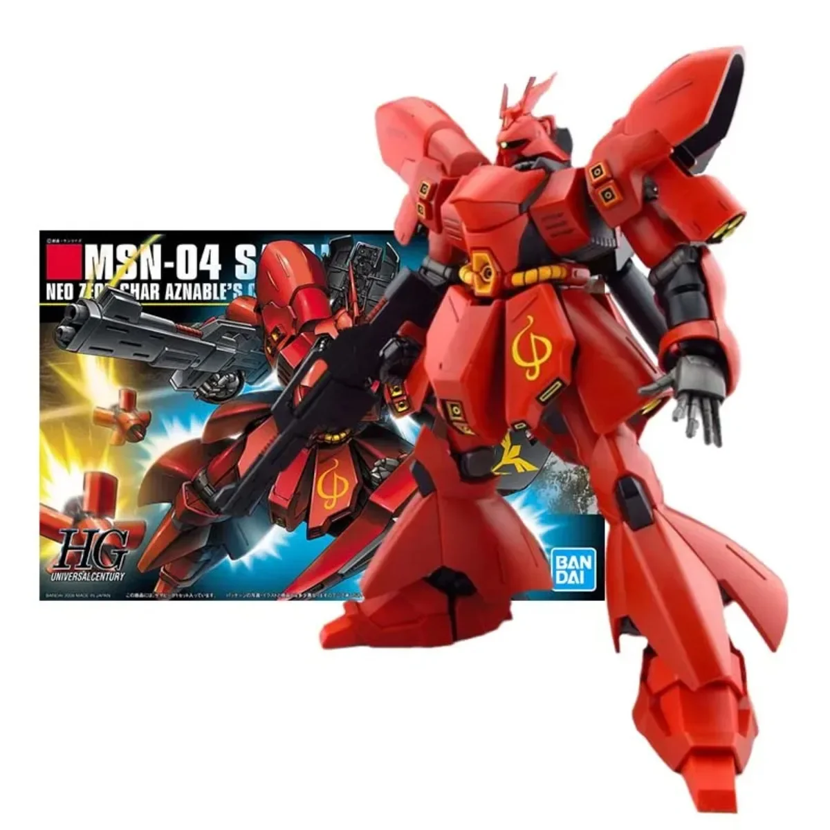 1/144 UC088 Bandai HG MSN-04 Sazabi Figure Gundam Model Kit Mobile Suit Gunpla Action Figure Toys collectible For Birthday Gifts