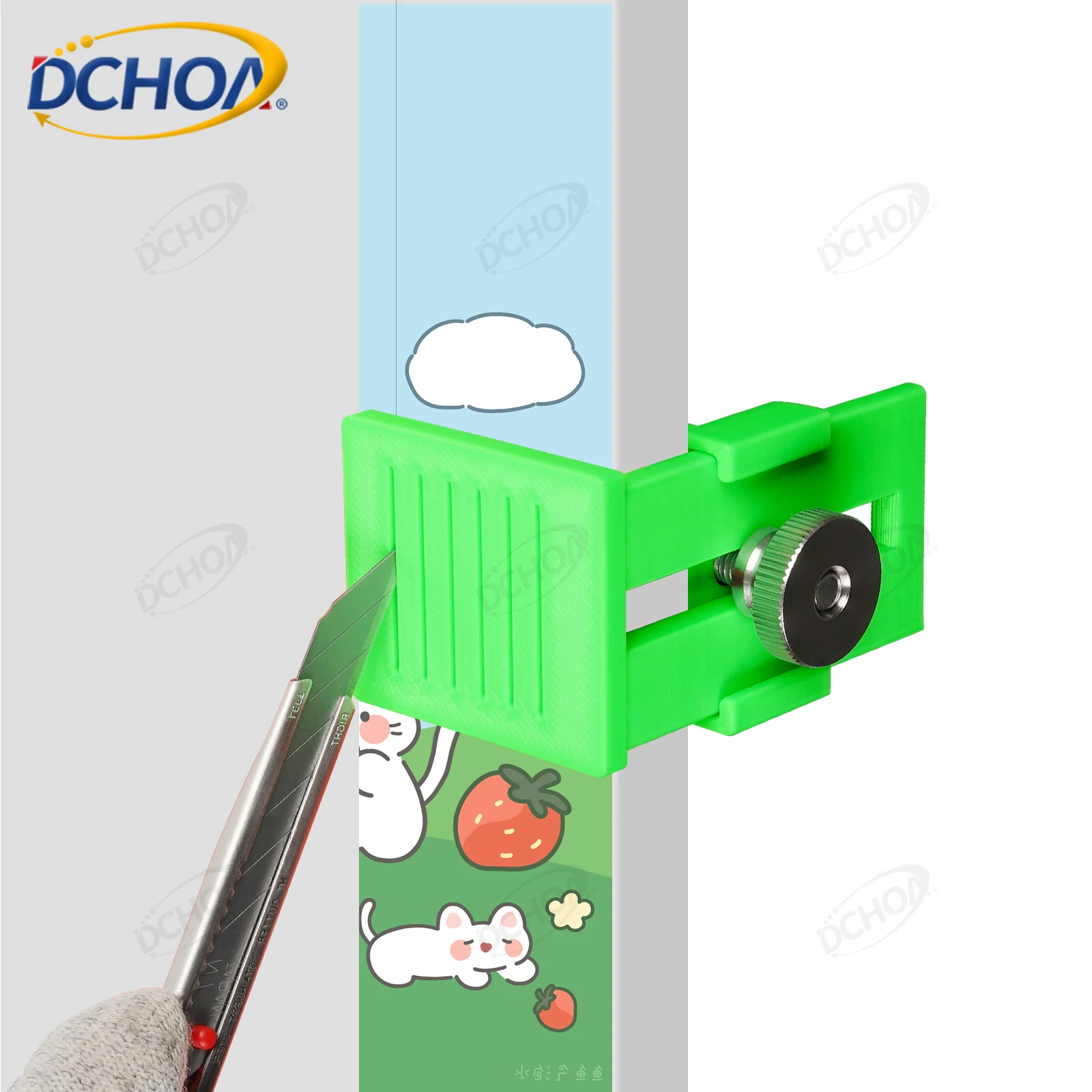 DCHOA Vinyl Wrap Cutting Guide Film Marker Knife Guide for Precise Edge Trimming PPF Window Tint Car Wrapping Tool