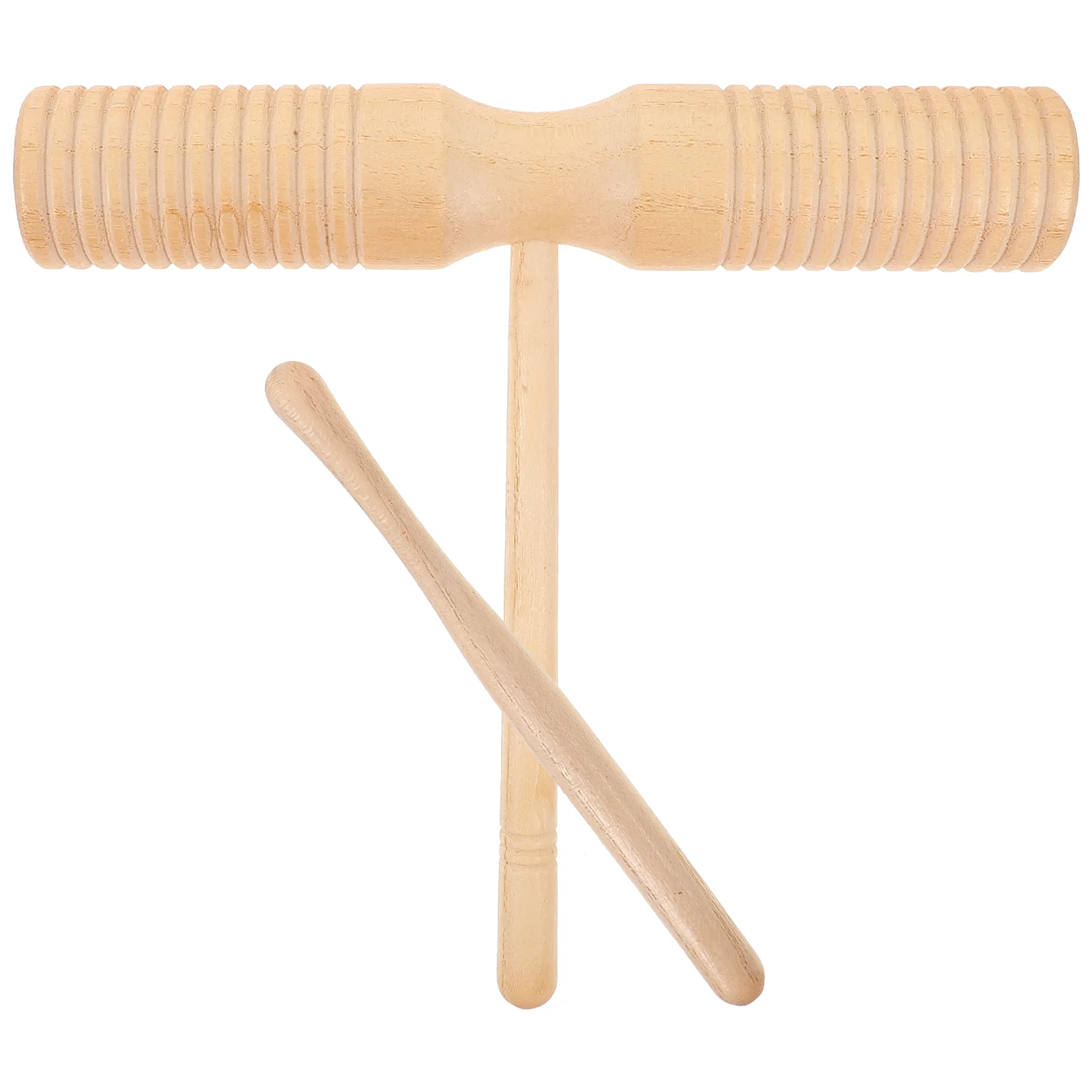 

Wooden Double Horn Children Guiro Percussion Instrument for Instruments Thread with Stick Music Sticks