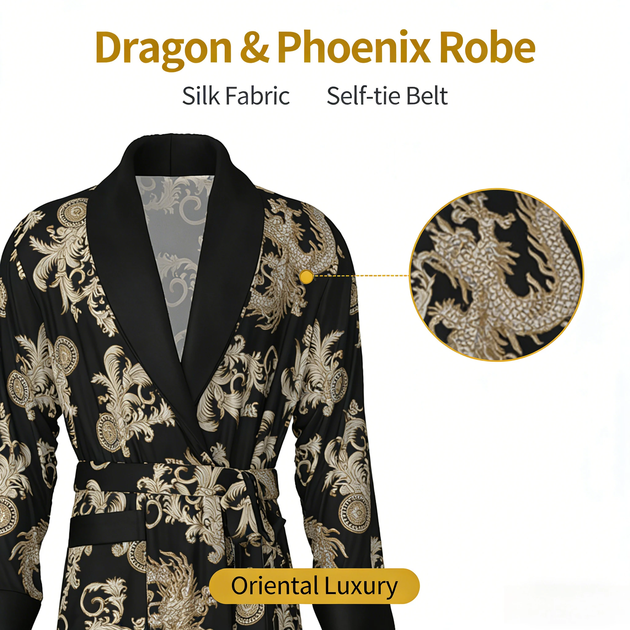 

Можно носить на улице, ночная рубашка, шелковая мужская пижама из ледяного шелка, халаты с длинными рукавами, одежда для дома