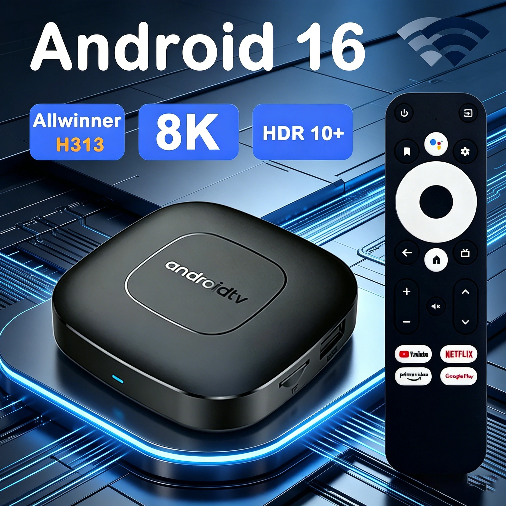

Смарт-ТВ приставка Android 16 T1 Global Version Mortal Smart Media Allwinner H313 с Bluetooth 5.4 и Google Assistant – очень быстрая ТВ-приставка