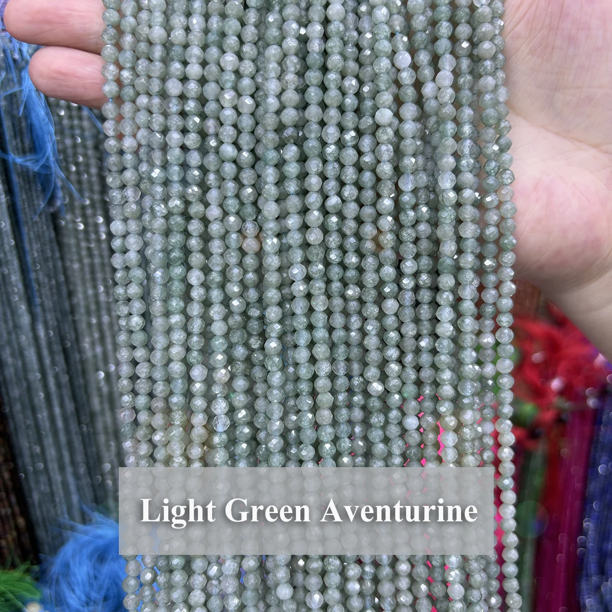 Jewelry Making Light - Hellgrüne Aventurin-Facettenperlen 2 3 4mm Neue