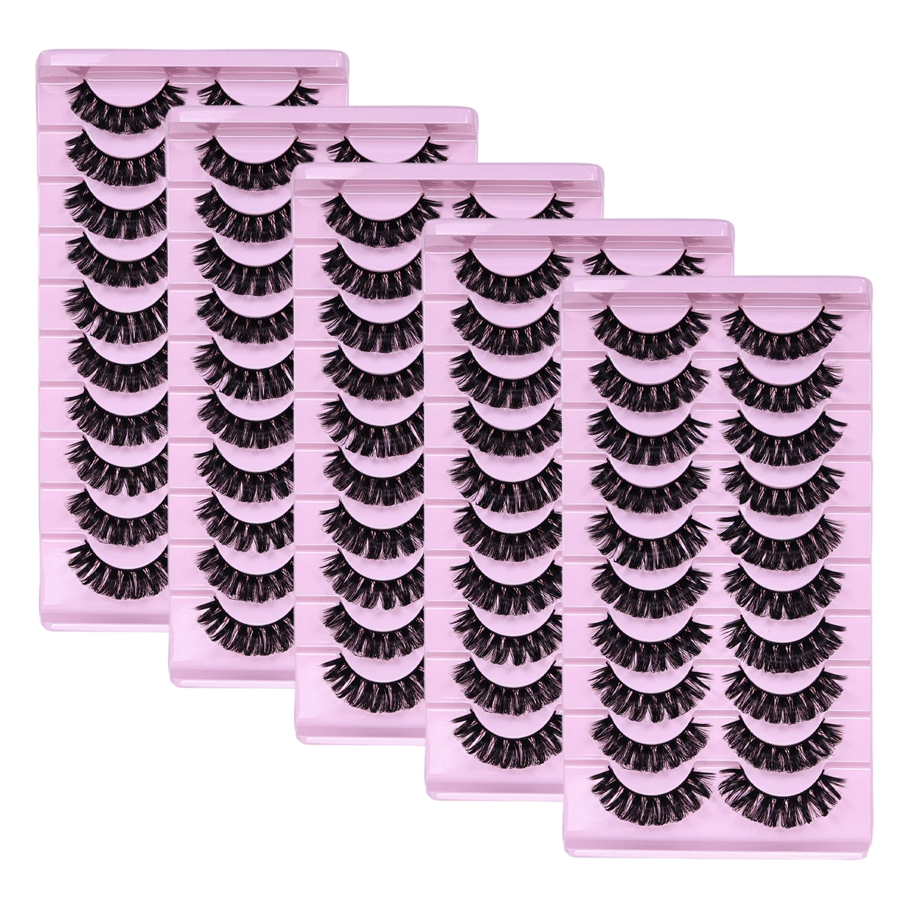 30 زوجًا/50 زوجًا من الرموش الصناعية المنفوشة رموش صناعية سميكة الحجم رموش اصطناعية مجعدة رموش اصطناعية