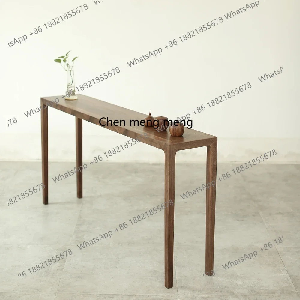 D178 New Chinese Style Console Tables Black Walnut Solid Wood Zen a Long Narrow Table Console Elm Antique Bar Table