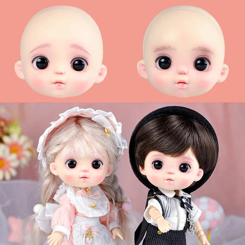 YMY Head OB11 Cute 1/12BJD Makeup Doll Head Joint Doll Head DIY Boy Girl Baby Head Birthday Christmas Gift