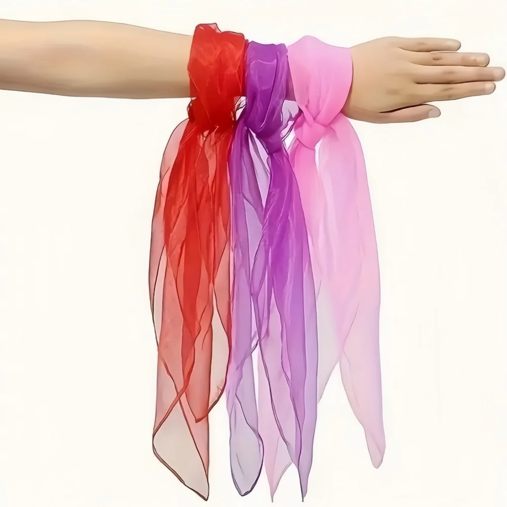 Praktische Gymnastikschals in 6 Farben für Outdoor-Spiele, Tanz und Jonglieren, Handtücher in Bonbonfarben, Tanz-Gaze – Detail 4