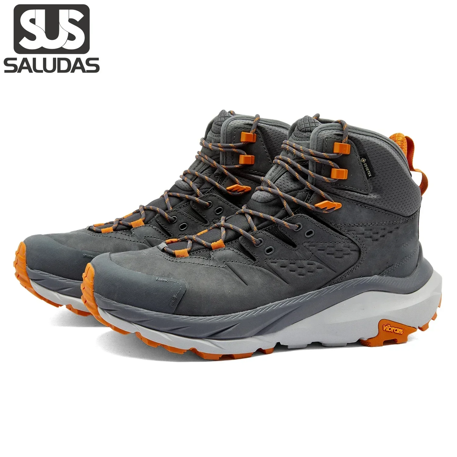 SALUDAS Original Men Hiking Boots Waterproof GTX Outdoor Trail Trekking Boots High Top Anti-Slip Mountain Camping Hiking Shoes