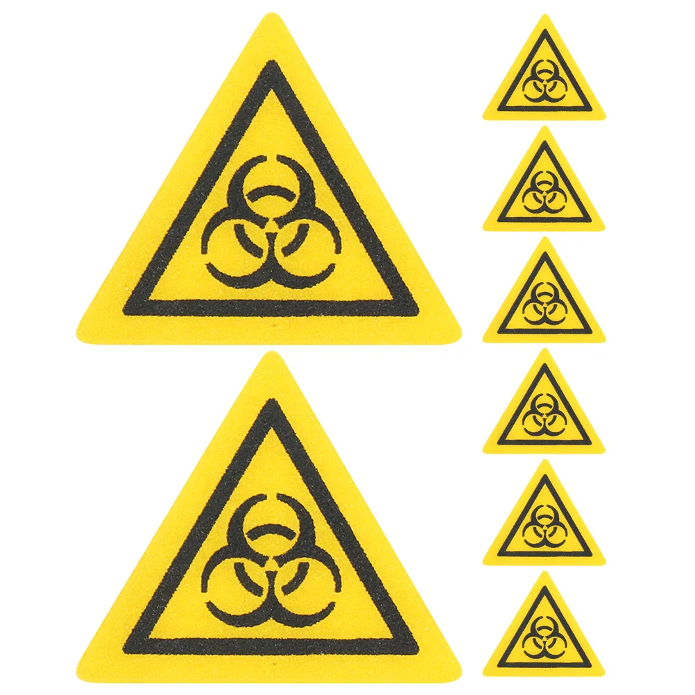 

8 шт. наклейка знак биобезопасности биологические предупреждающие знаки инфекционная лаборатория наклейки этикетка для наклеек этикетки