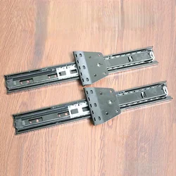 Pull Out & 90 Degrees Turn Ball Bearing Slide Conceal Flap Closet Folding Framed Mirror