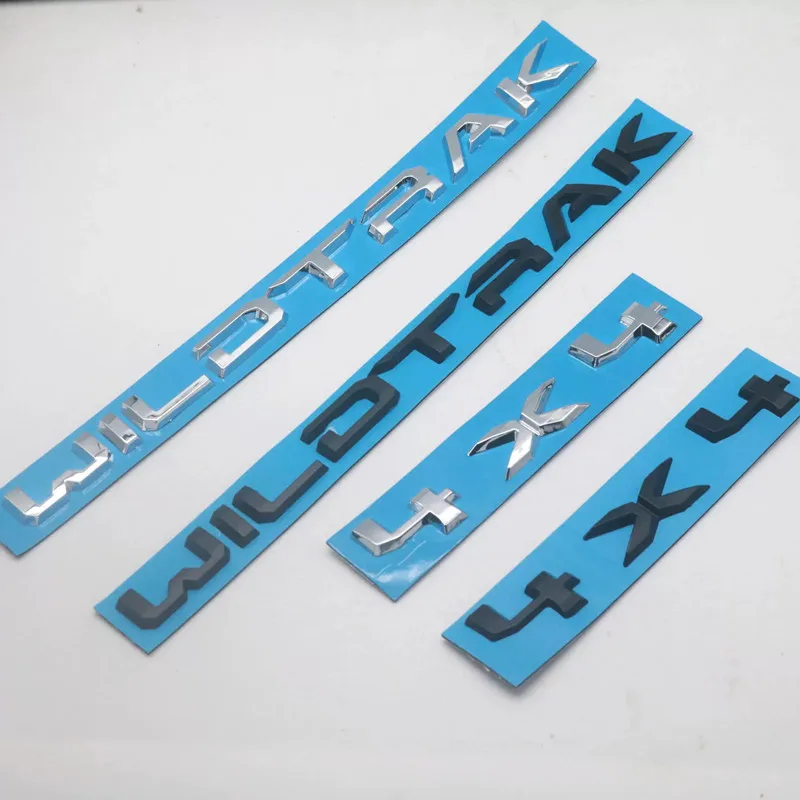 Logo Badge Car Trunk Emblem For Ranger Hood Letter Badge WILDTRAK Emblem Badge Sticker Rear Trunk Decals 4 * 4 Auto Accessories