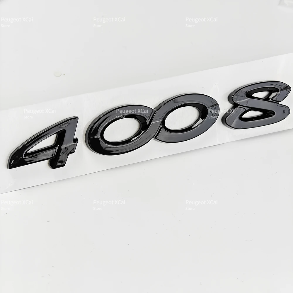 3D ABS Rear Trunk Emblem Badge number Sticker for Peugeot 2008 3008 4008 5008 car accessories