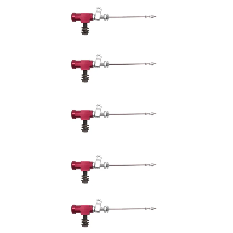

5X Motorcycle Hydraulic Clutch Master Cylinder Rod Brake Pump M10X1.25Mm Aluminum Red