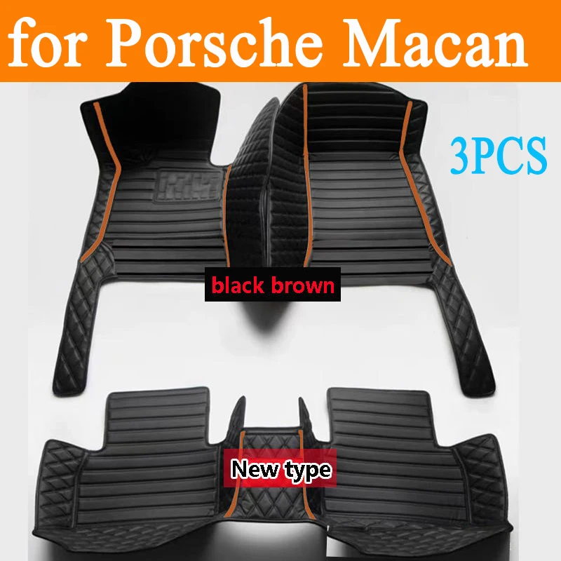 Car floor mats for Porsche Macan 2014-2024 15 16 17 18 19 20 21 22 23 Custom auto foot Pads automobile carpet cover