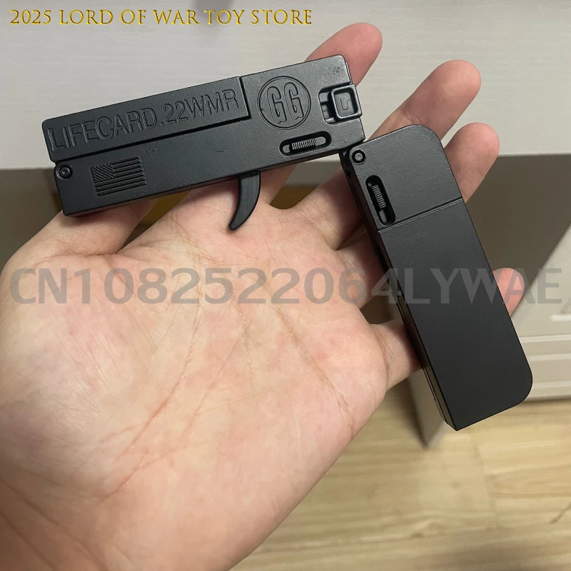 1-3 قطعة 2.0 ترقية Lifecard سبيكة للطي بندقية لعبة رصاصة طرية الناسف اطلاق النار نموذج مسدس للبالغين الاطفال هدايا عيد الميلاد