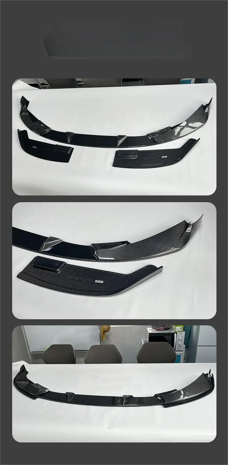 Wet Carbon Fiber Body Kits Front Lip Front Bumper Spoiler Body Kit 3D Style Fits For BMW M3 M4 G80 G82 2021