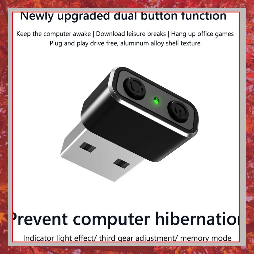 Mini Automatic Mouse Jiggler Mover 3 Track Mode Adjustable USB Automatic Move Cursor Undetectable with ON/OFF for Laptop Desktop