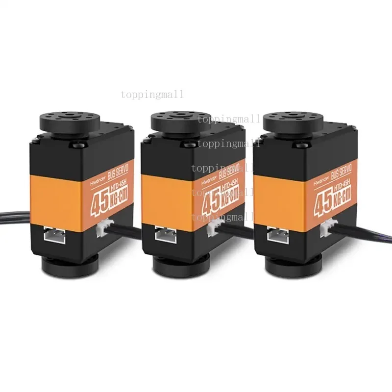 Servo robô industrial de eixo duplo de 45 kg com conectividade de três portas e sistema de feedback por Hiwonder