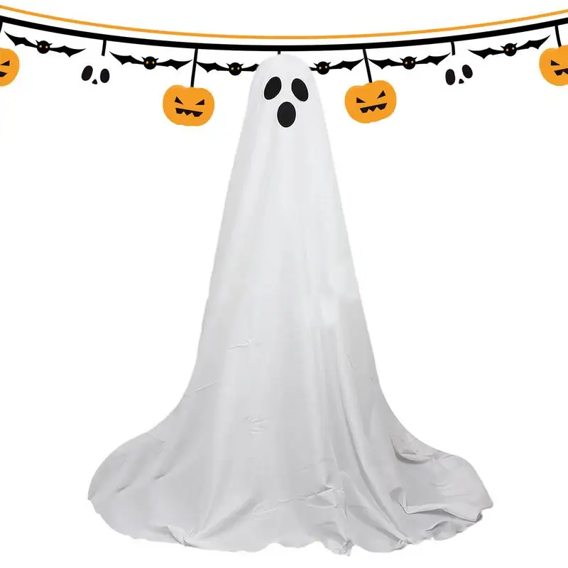 

Halloween Lighted White Cloth Ghosts Giant Cute Ghosts LED String Lights Spooky Ghost Halloween Decor LED Lighted Decoration