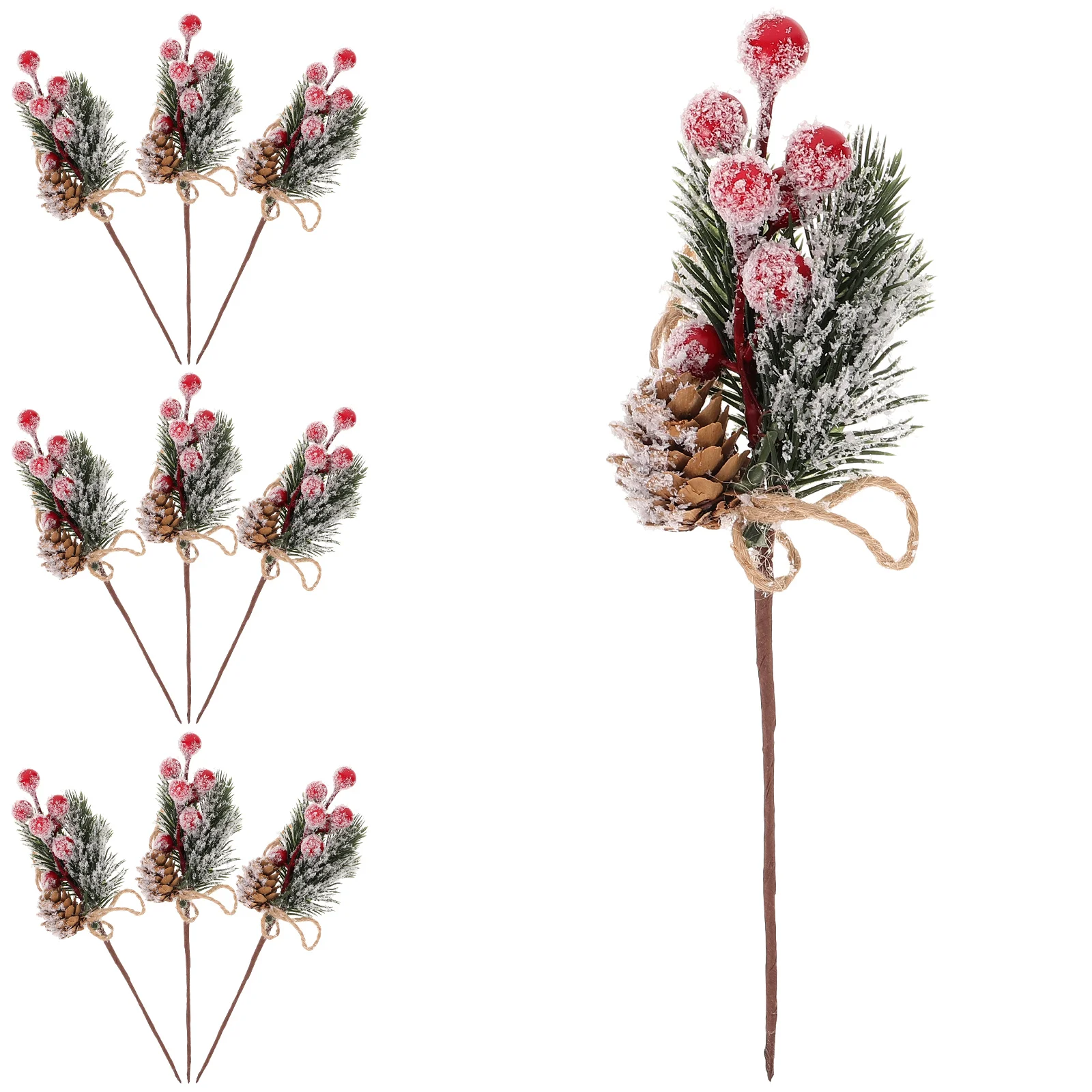 Christmas Red Berry Decoration Artificial Pines Tree Stimulation for Decorations Outdoor