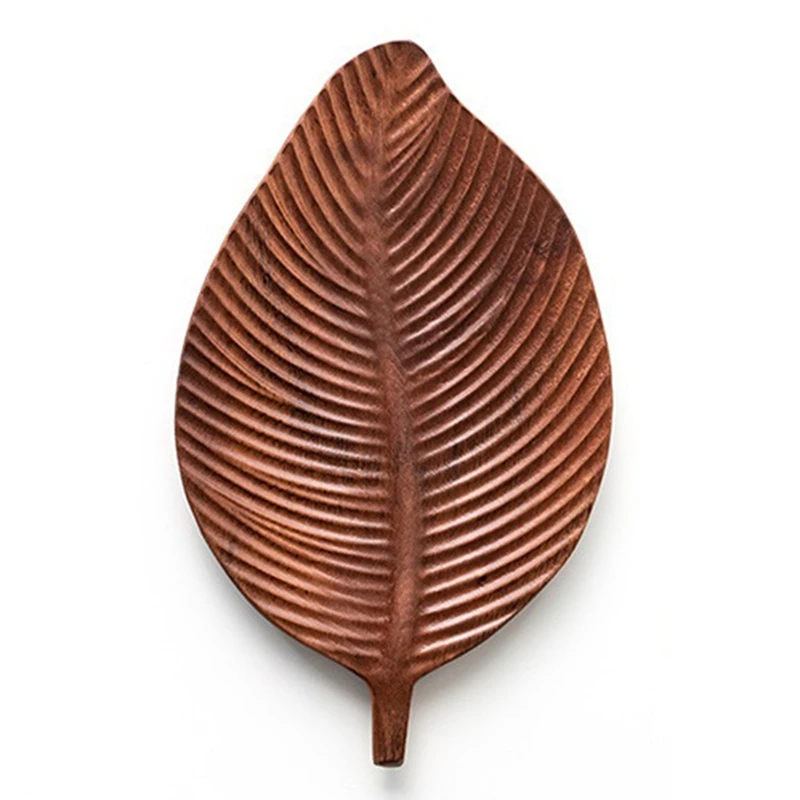 

Dinner Tray, Suitable For Meals, Salads And Bread, Handmade Leaf Tray