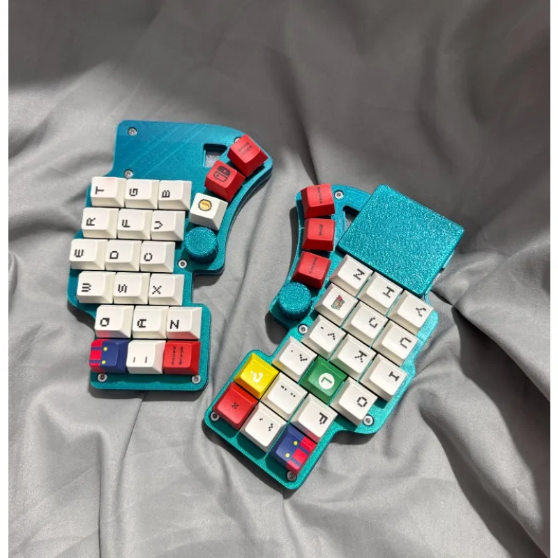 

New's Dilemma Max Split Keyboard Kit Custom Hot Plug Wired RGB Single Mode SupportVIA Procyon Touchpad Replace Mouse Ergonomic