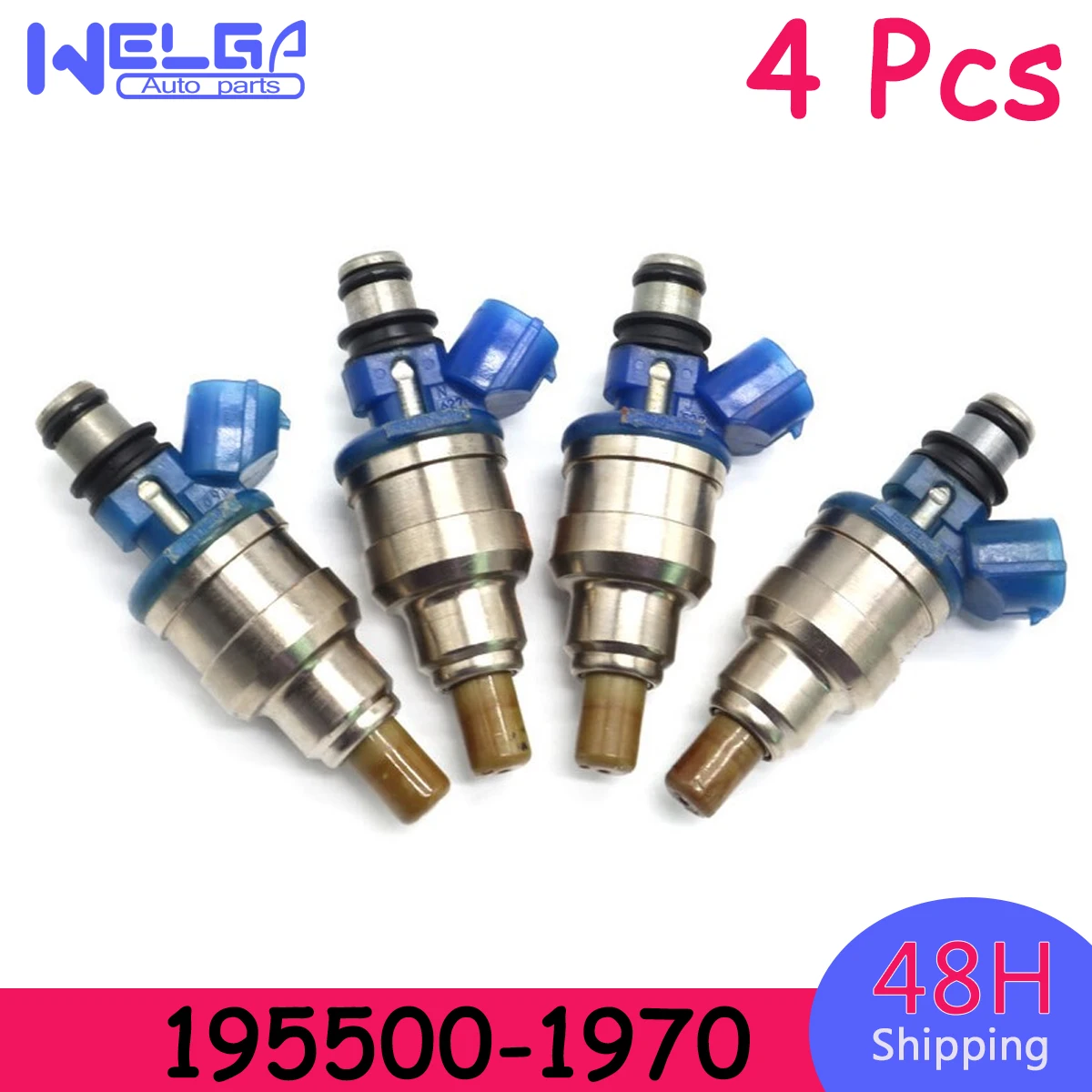 

​​Car Accessories ​Refurbish 4Pcs Fuel injectors 195500-1970 For Mazda MX-6 2.2L 1990-1992 Miata Ford Probe Kia Sephia 1.6L L4