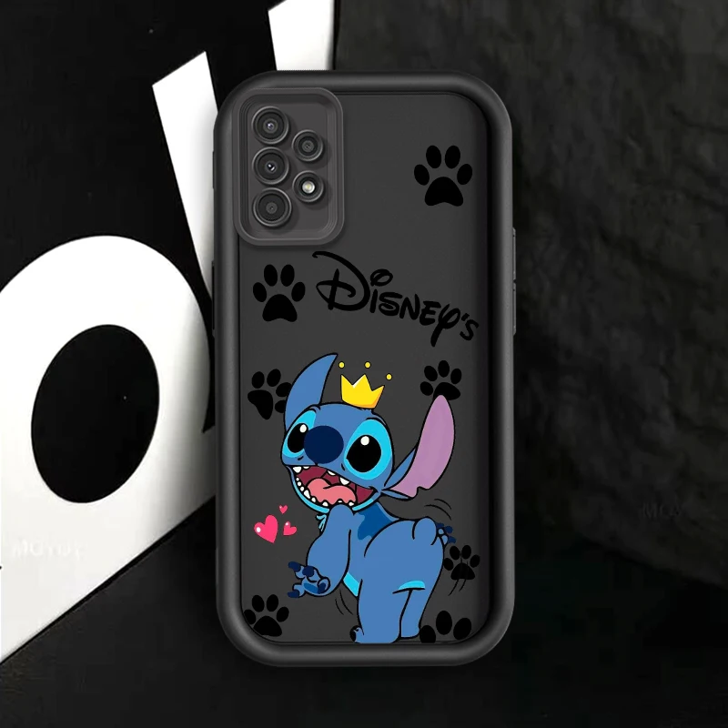 Disney Stitch Angel For Samsung A73 A72 A71 A53 A52 A51 A33 A23 A15 A54 A34 A35 A55 A06 A16 5G Eye Ladder Phone Case