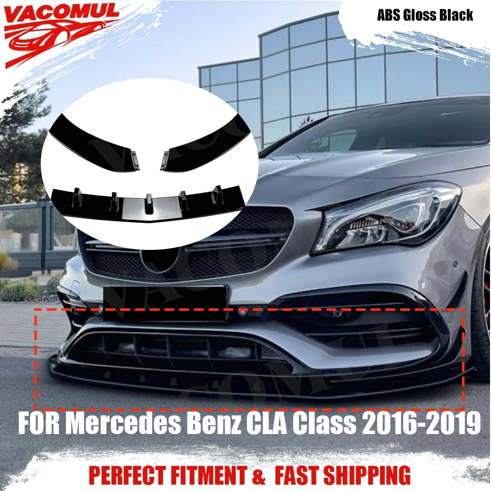 

VACOMUL для Mercedes Benz CLA Class C117 CLA200 260 CLA45 AMG 2016-2019, передний бампер, спойлер, фартук для подбородка, диффузор