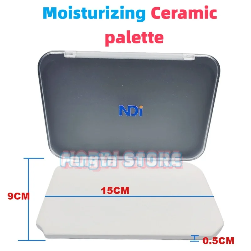1Pcs NDI Dental Lab Adjustable-free Moisturizing Ceramic Palette Mixing Watering Moisturizing Plate Ceramic Palette
