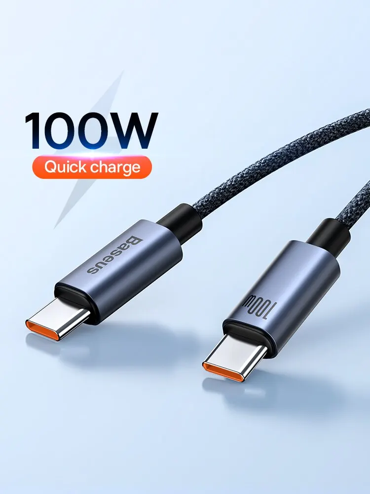 Baseus 100w usb c zu typ c kabel für iphone 16 15 plus pro max pd schnell ladekabel für macbook xiaomi samsung