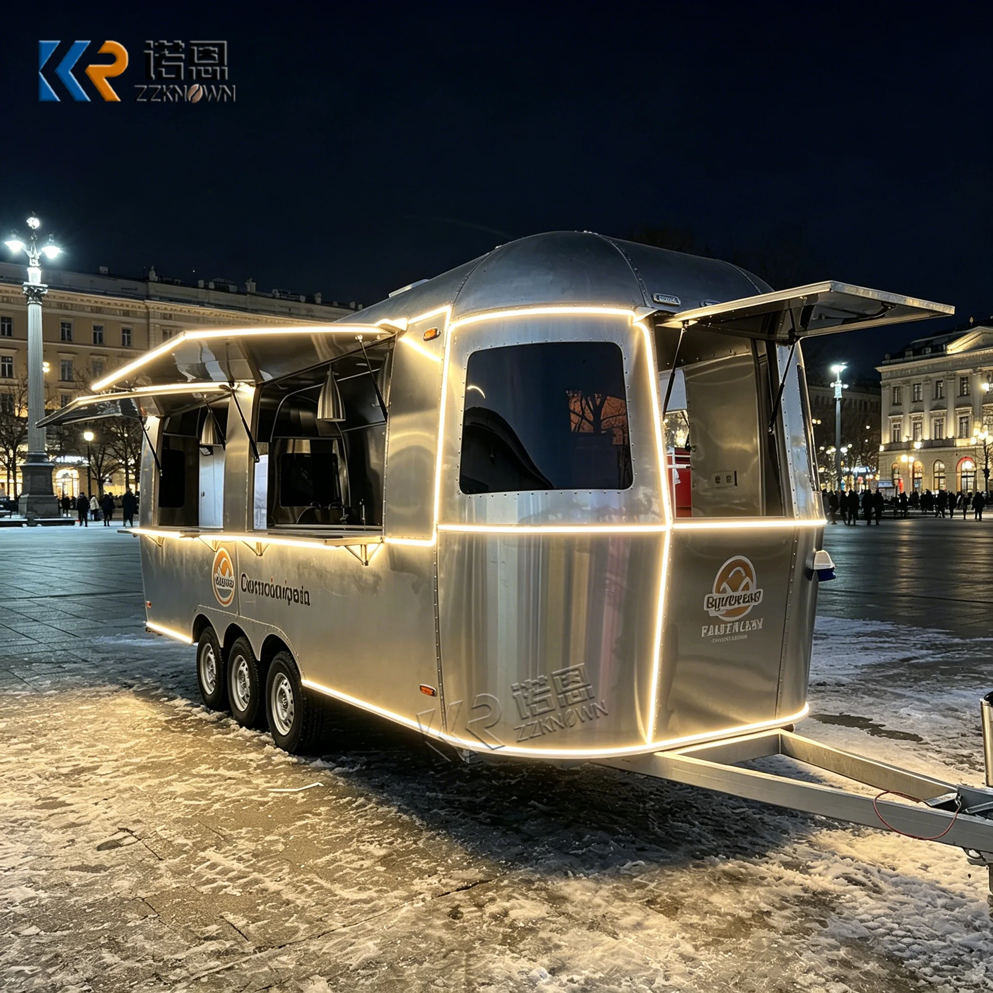 Mobile Coffee Van Equipment - รถขายกาแฟเคลื่อนที่พร้อมอุปกรณ์ครบครัน รถพ่วงขายอาหาร รถขายฮอทดอก รถขายอาหารบาร์บีคิวแบบอเมริกัน พร้อมอุปกรณ์ครัวระดับมืออาชีพ