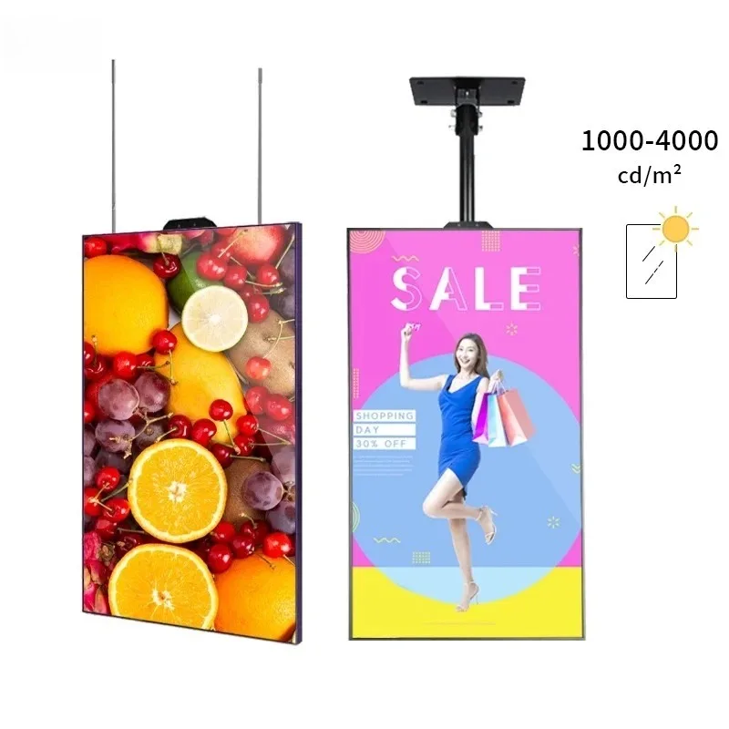 

32"Android advertising high brightness LCD display 2500nits Showcase screen Window lcd screen HD digital window display