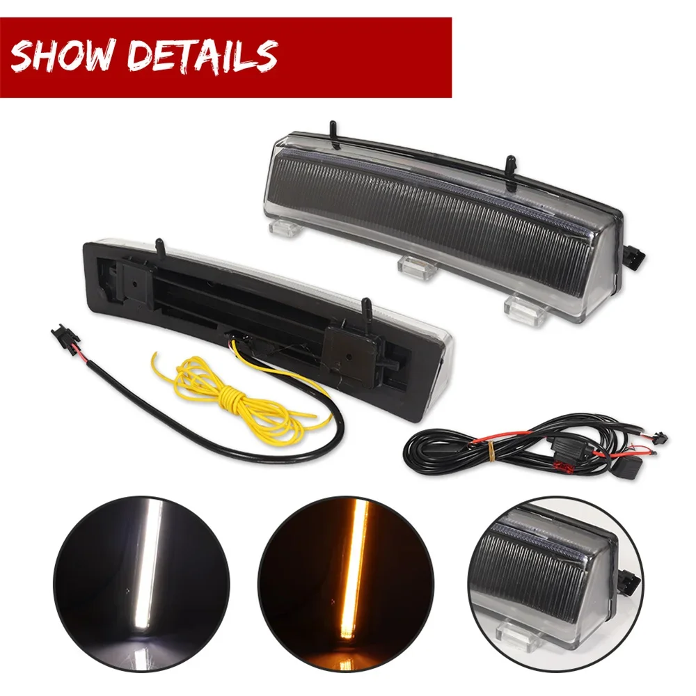 Car White LED Front Bumper DRL Daytime Running Lights & Amber Turn Signal Light Assembly For Nissan 350Z LCI 2006 2007 2008 2009